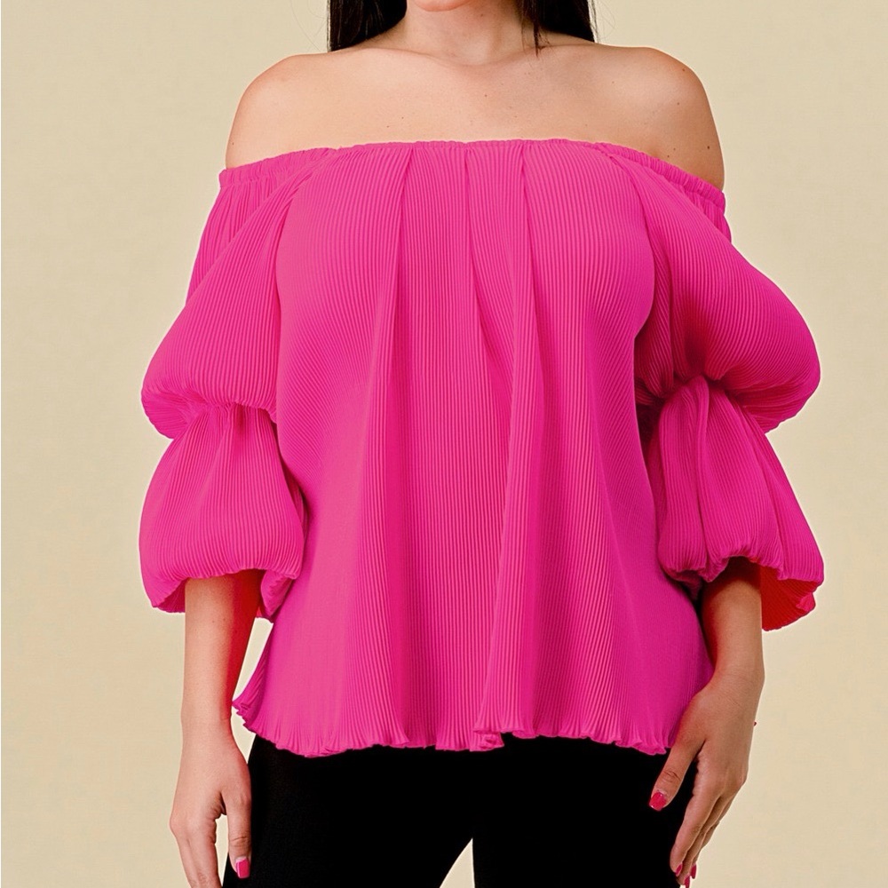 NEW Elegant Pink Off-Shoulder Women's Top